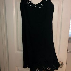 Black laser cut dress